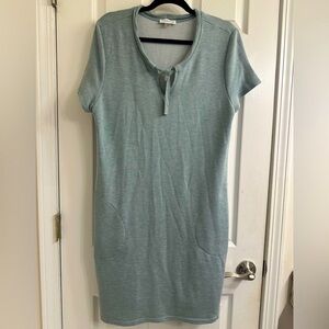 Calvin Klein Light Green relaxed dress with pockets
